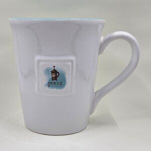 Starbucks 2006 French Press Embossed Square Teal Interior